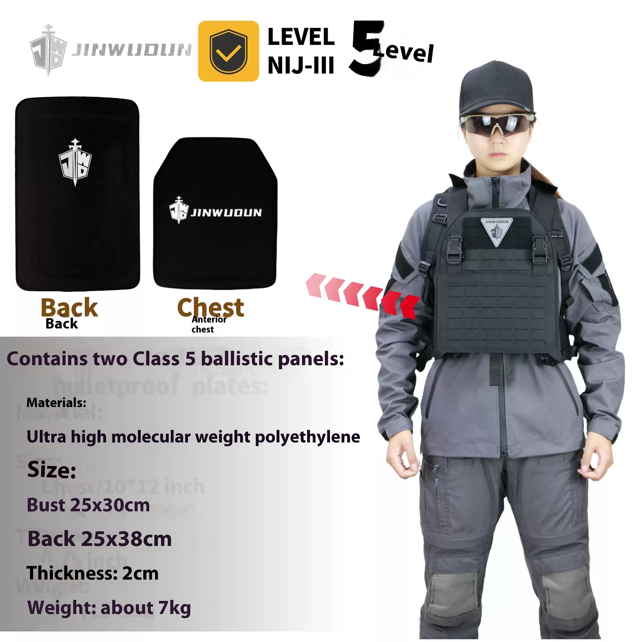 A101 Bulletproof Backpack - American Standard IIIA/GA3 Level