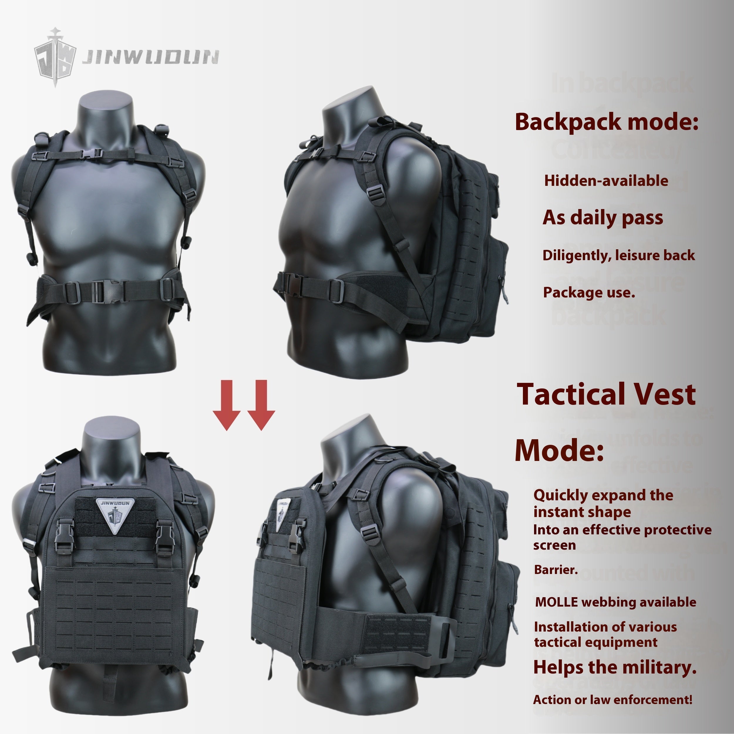 A101 Bulletproof Backpack - American Standard IIIA/GA3 Level