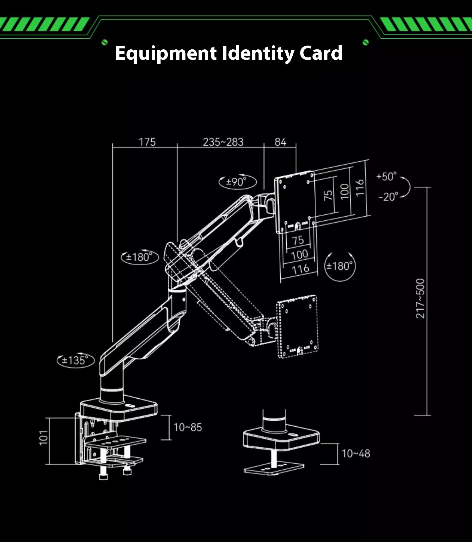 T18E screen monitor holder