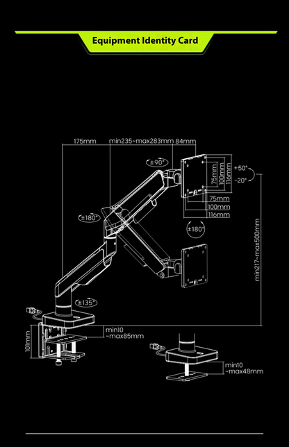 T18-1W RGB monitor bracket