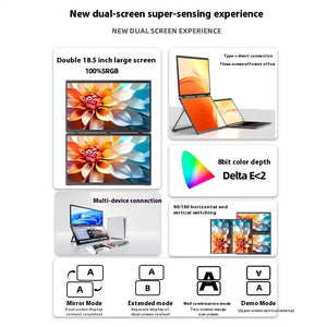 EIMIO 15.6-inch foldable dual-screen