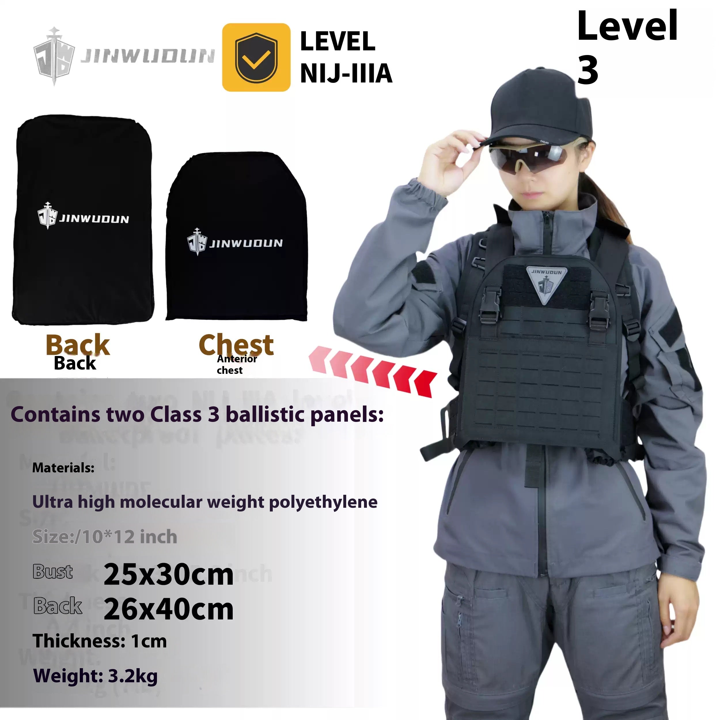 A101 Bulletproof Backpack - American Standard IIIA/GA3 Level