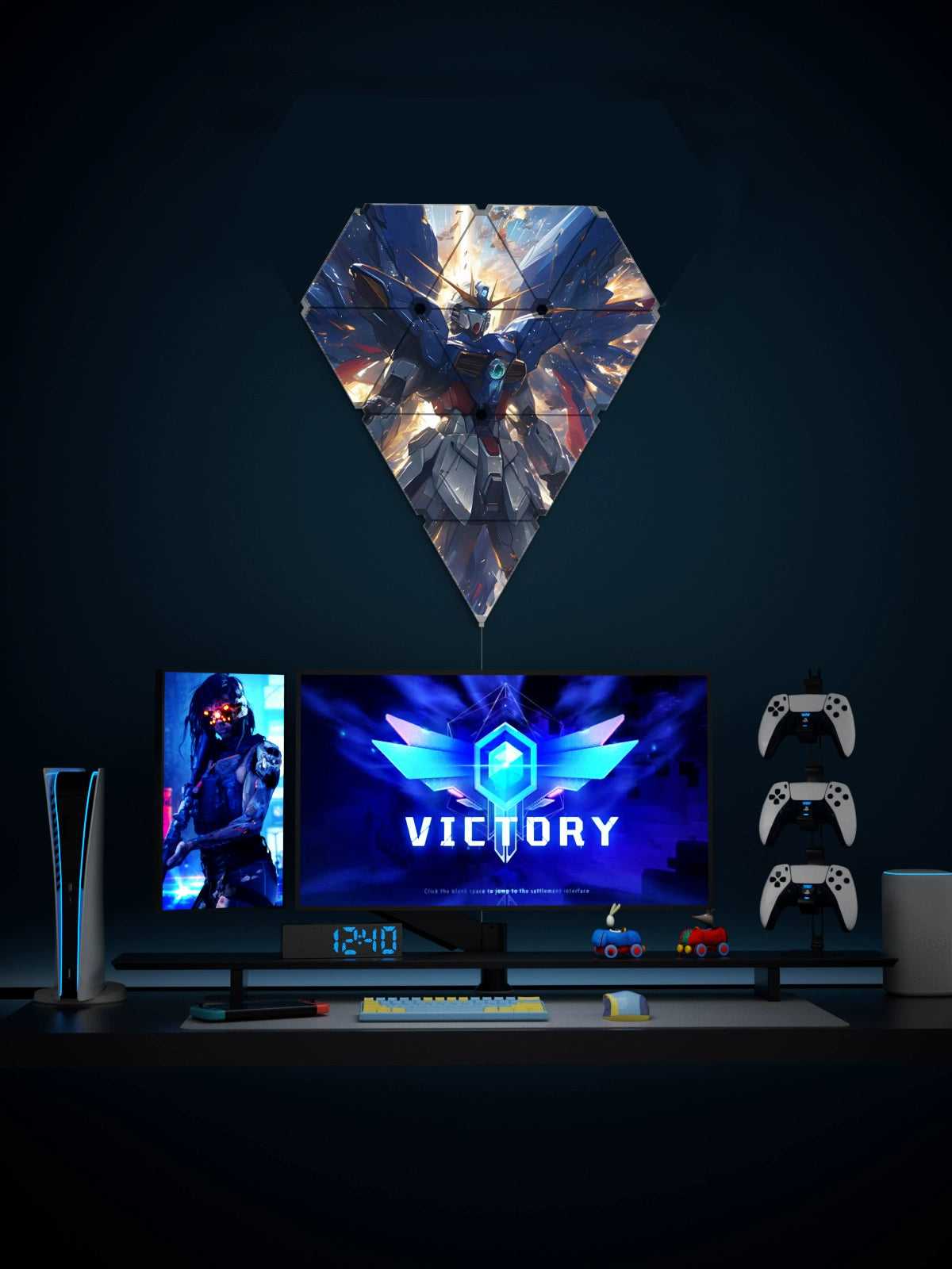 RGB Gaming room triangle light board