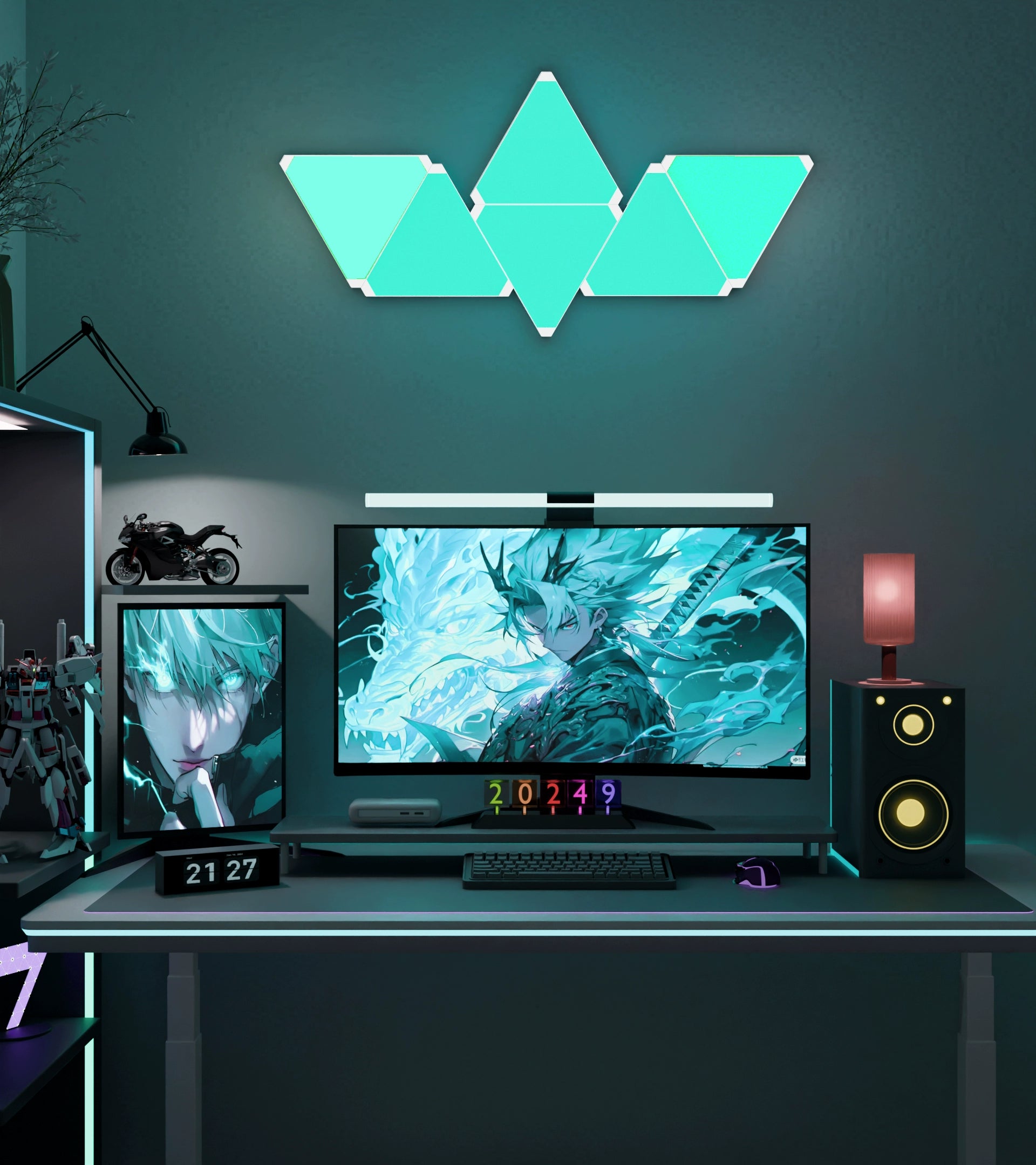 RGB Gaming room triangle light board