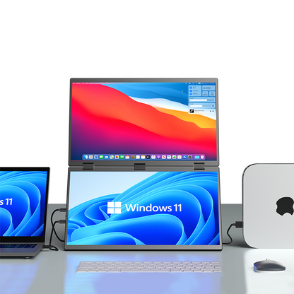 E11T Touch-Upgraded Folding Dual Screen