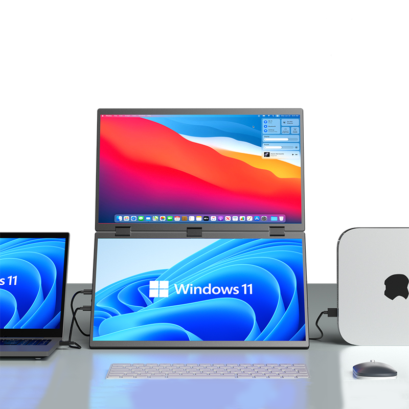 E11T Touch-Upgraded Folding Dual Screen