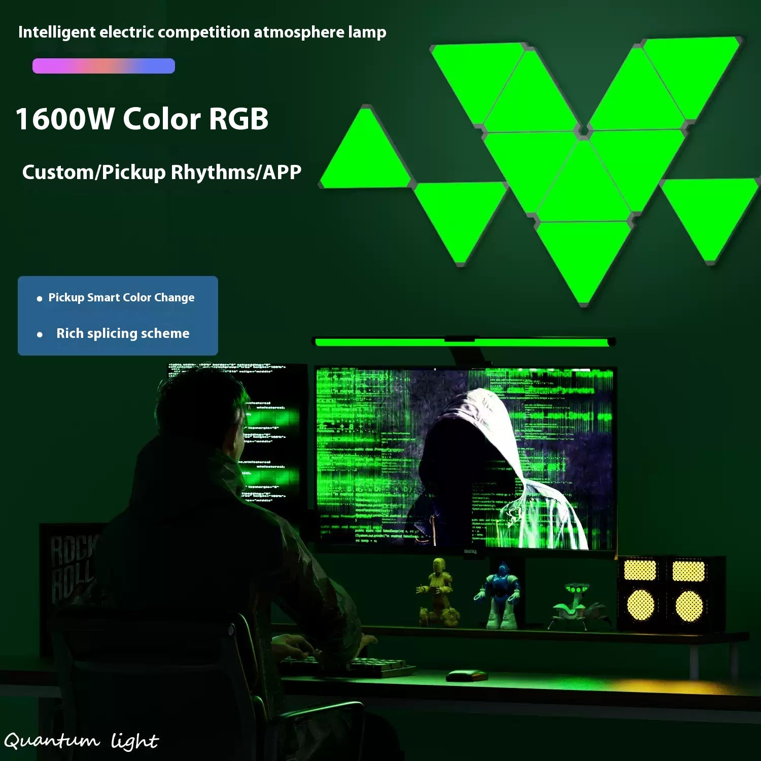 RGB Gaming room triangle light board