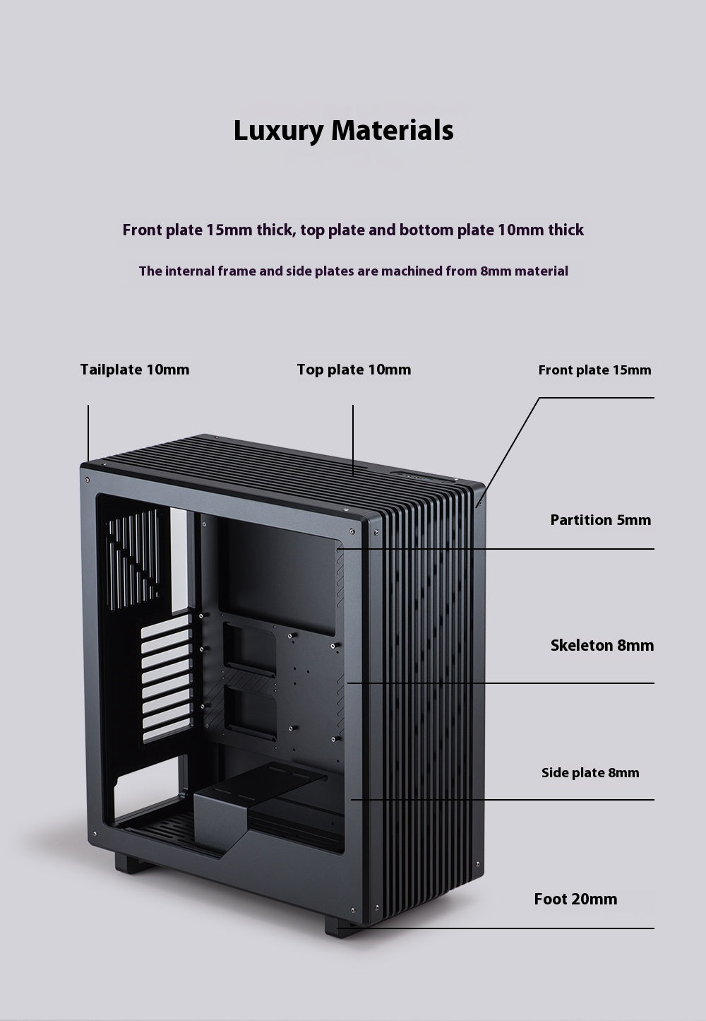 M60 FULL aluminum CNC full tower case